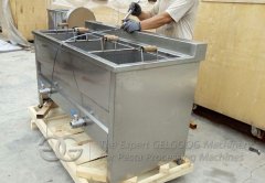 Three Baskets Snack Frying Machine To Lithuania