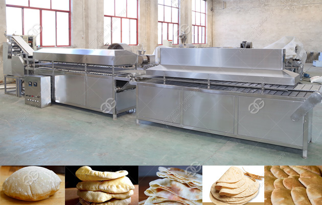 Commercial Arabic Pita Bread Making Machine Automatic Gas Pita