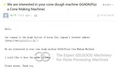 Pizza Cone Making Machine to Korea